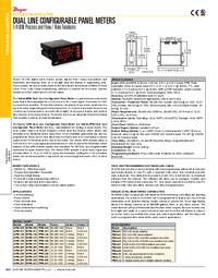 Thumbnail of document Data Sheet - Series APM, MPM & PPM Dual Line Configurable Panel Meters